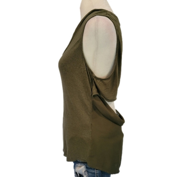 TROUVE Army Green Open Back Tank Size L - Picture 4 of 10